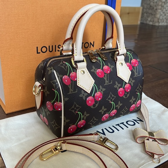 Louis Vuitton Murakami Cherry Monogram Speedy 20 🍒 NEW - Picture 6 of 16